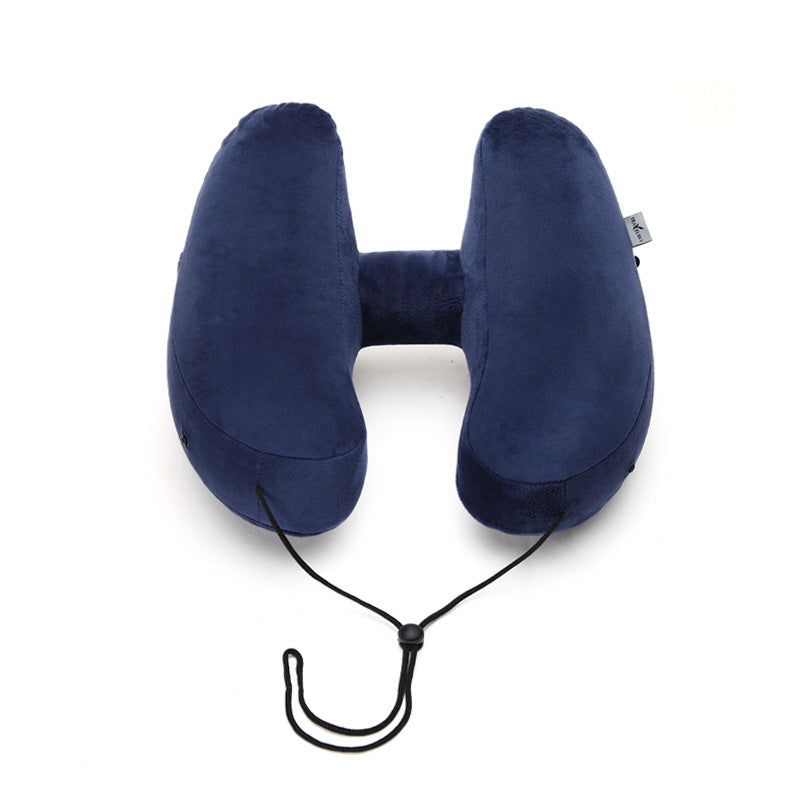Ergonomic Hooded Travel Pillow | Inflatable Neck Support for Comfortable Sleep Anywhere