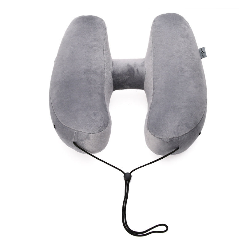 Ergonomic Hooded Travel Pillow | Inflatable Neck Support for Comfortable Sleep Anywhere