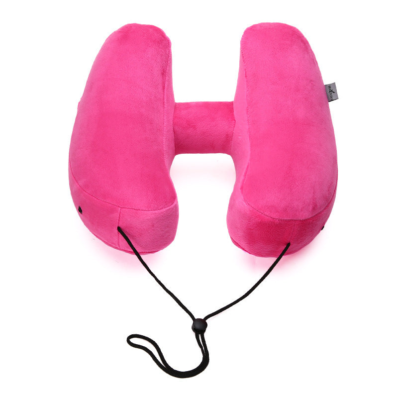 Ergonomic Hooded Travel Pillow | Inflatable Neck Support for Comfortable Sleep Anywhere