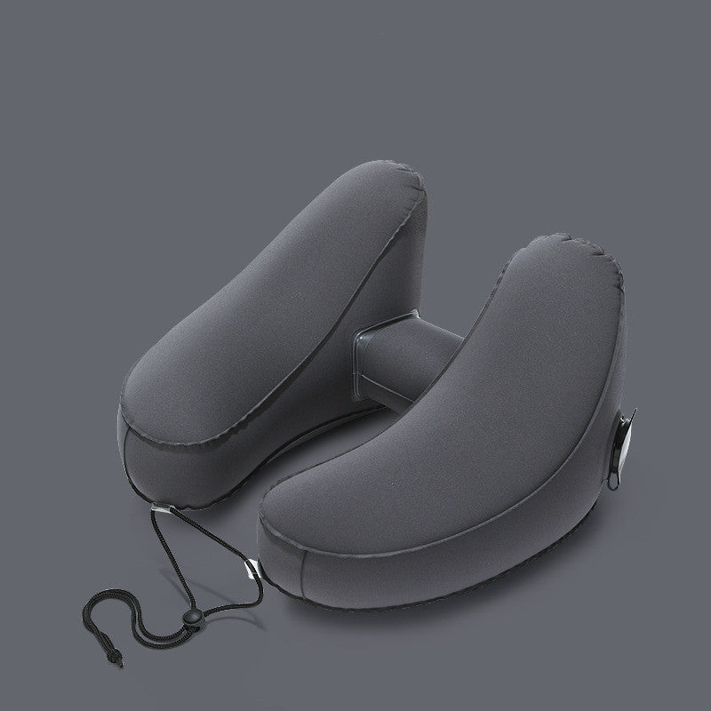 Ergonomic Hooded Travel Pillow | Inflatable Neck Support for Comfortable Sleep Anywhere