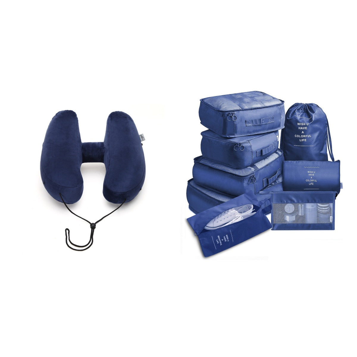 Ergonomic Hooded Travel Pillow | Inflatable Neck Support for Comfortable Sleep Anywhere